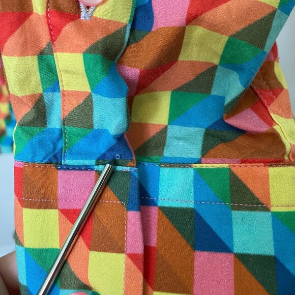 Coton Doux Button Up Mens 39 15 1/2 3D Cube Print Pattern Shirt - Picture 3 of 8